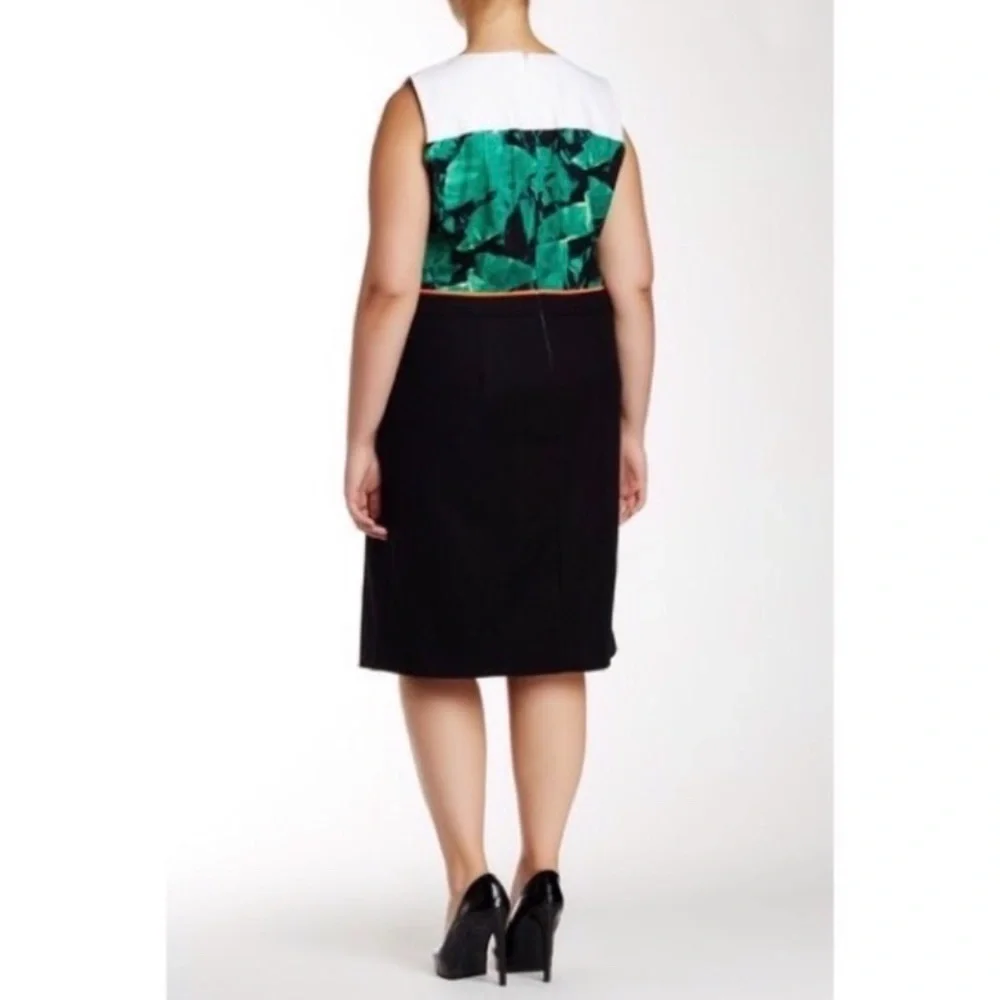 VINCE CAMUTO ISLAND‎ PALM SLEEVELESS SHEATH DRESS​​​​​ - Picture 2 of 7